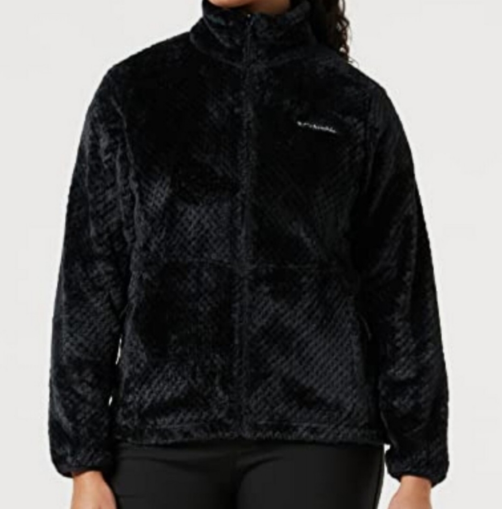 Columbia Interchange Black Full Zipper Fleece Euc Sweater Jacket